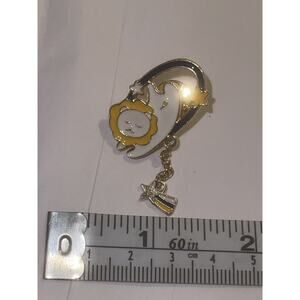 Lion With Floating Shooting Star Pin Brooch